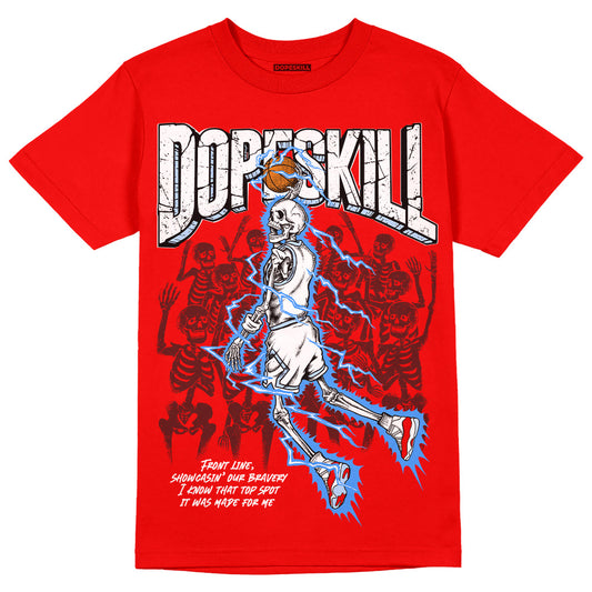 Jordan 11 Retro Cherry DopeSkill Varsity Red T-shirt Thunder Dunk Graphic Streetwear