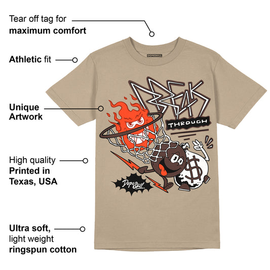 Latte 1s DopeSkill Medium Brown T-shirt Break Through Graphic