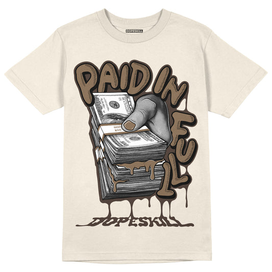 Travis Scott x Jordan 1 Low OG “Reverse Mocha” DopeSkill Sail T-shirt Paid In Full Graphic Streetwear 