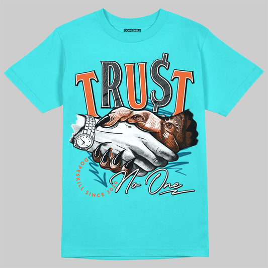Dunk Low “Miami Dolphins” DopeSkill Tahiti Blue T-shirt Trust No One Graphic Streetwear