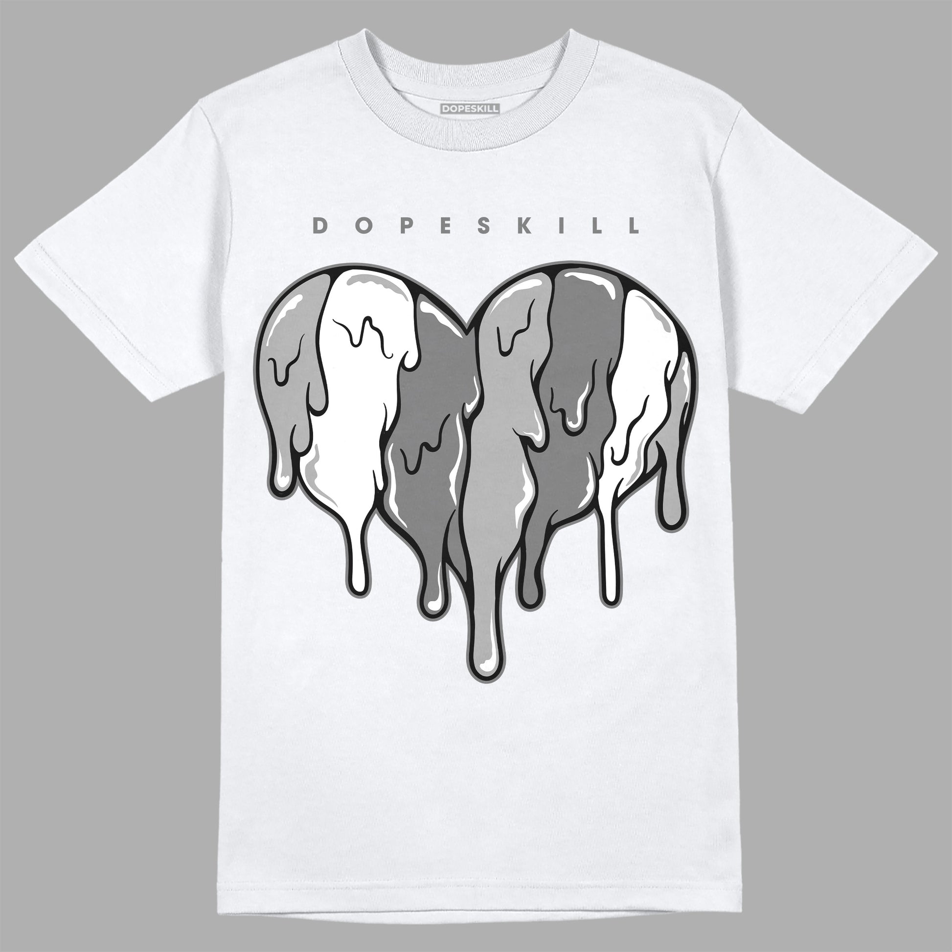 Jordan 12 Retro Stealth DopeSkill T-Shirt Slime Drip Heart Graphic Streetwear - White