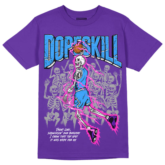Jordan 13 Court Purple DopeSkill Purple T-shirt Thunder Dunk Graphic Streetwear 