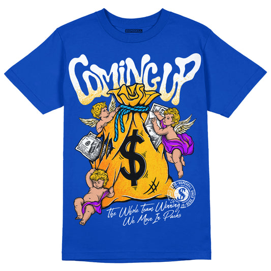 Royal Blue Sneakers DopeSkill Royal Blue T-shirt Money Bag Coming Up Graphic Streetwear