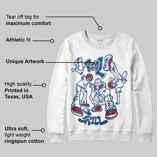 French Blue 12s DopeSkill Sweatshirt Real Y2K Players Graphic