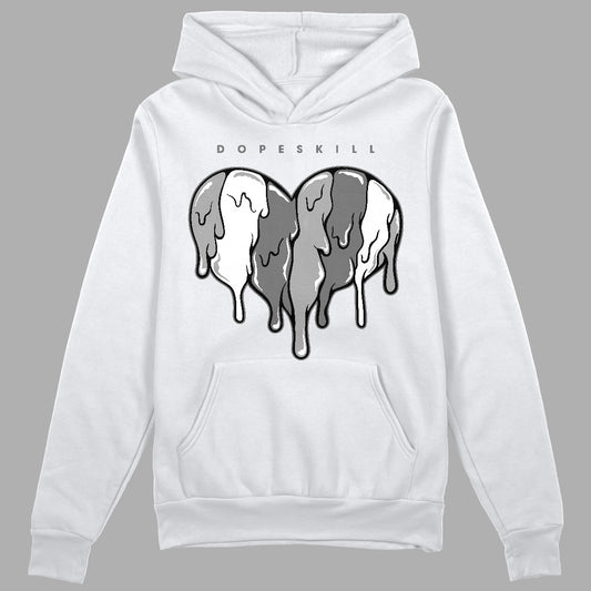 Jordan 12 Retro Stealth DopeSkill Hoodie Sweatshirt Slime Drip Heart Graphic Streetwear - White