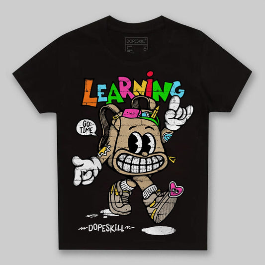 TAN Sneakers DopeSkill Toddler Kids T-shirt Learning Graphic Streetwear - Black