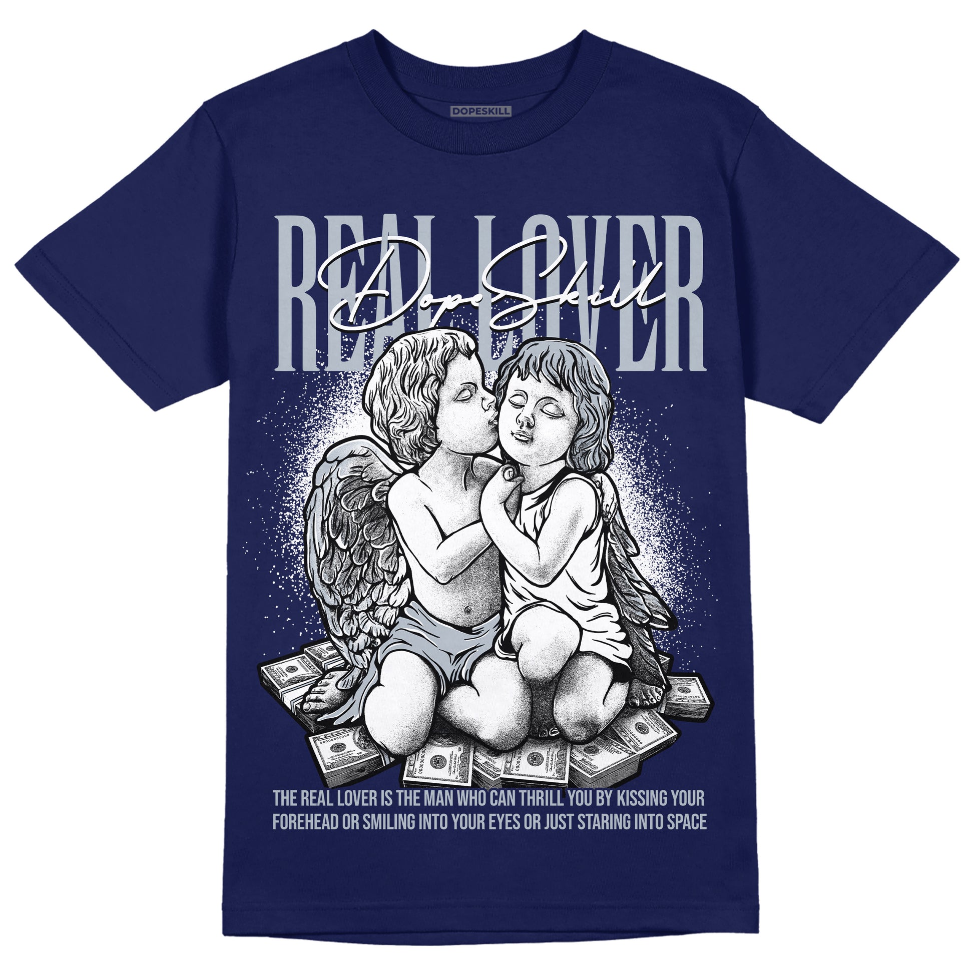 Jordan 11 Retro Midnight Navy DopeSkill T-shirt Real Lover Graphic Streetwear