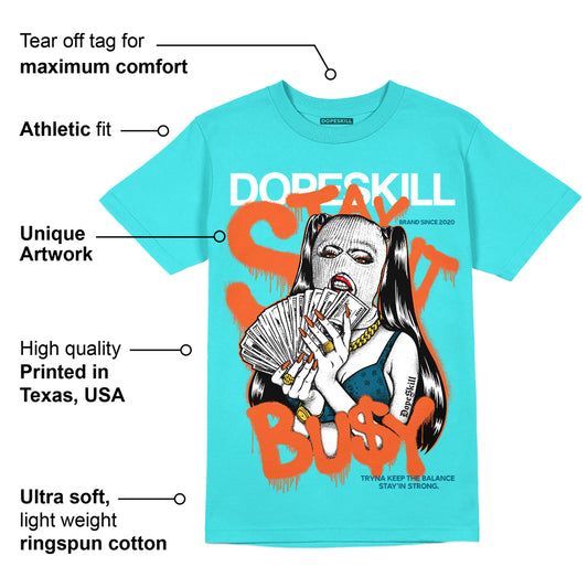 Dunk Dolphins DopeSkill Tahiti Blue T-shirt Stay It Busy Graphic
