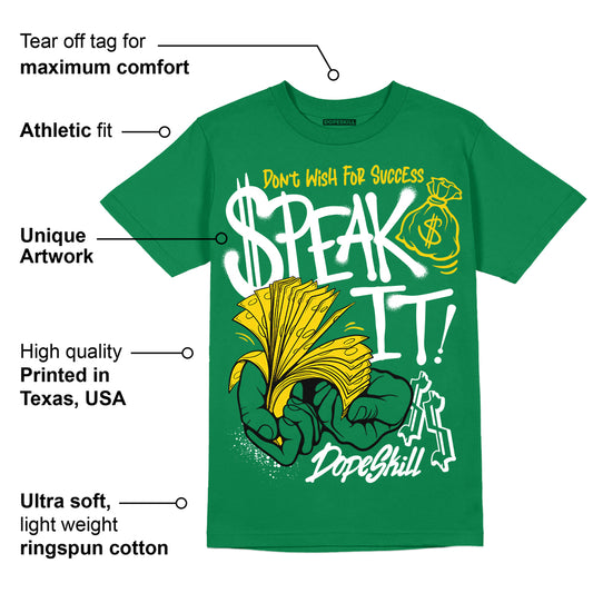 Lucky Green 5s DopeSkill Green T-shirt Speak It Graphic