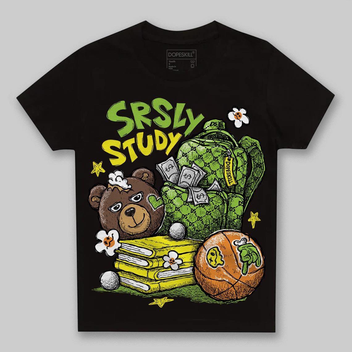 Neon Green Sneakers DopeSkill Toddler Kids T-shirt SRSLY Study Graphic Streetwear - black
