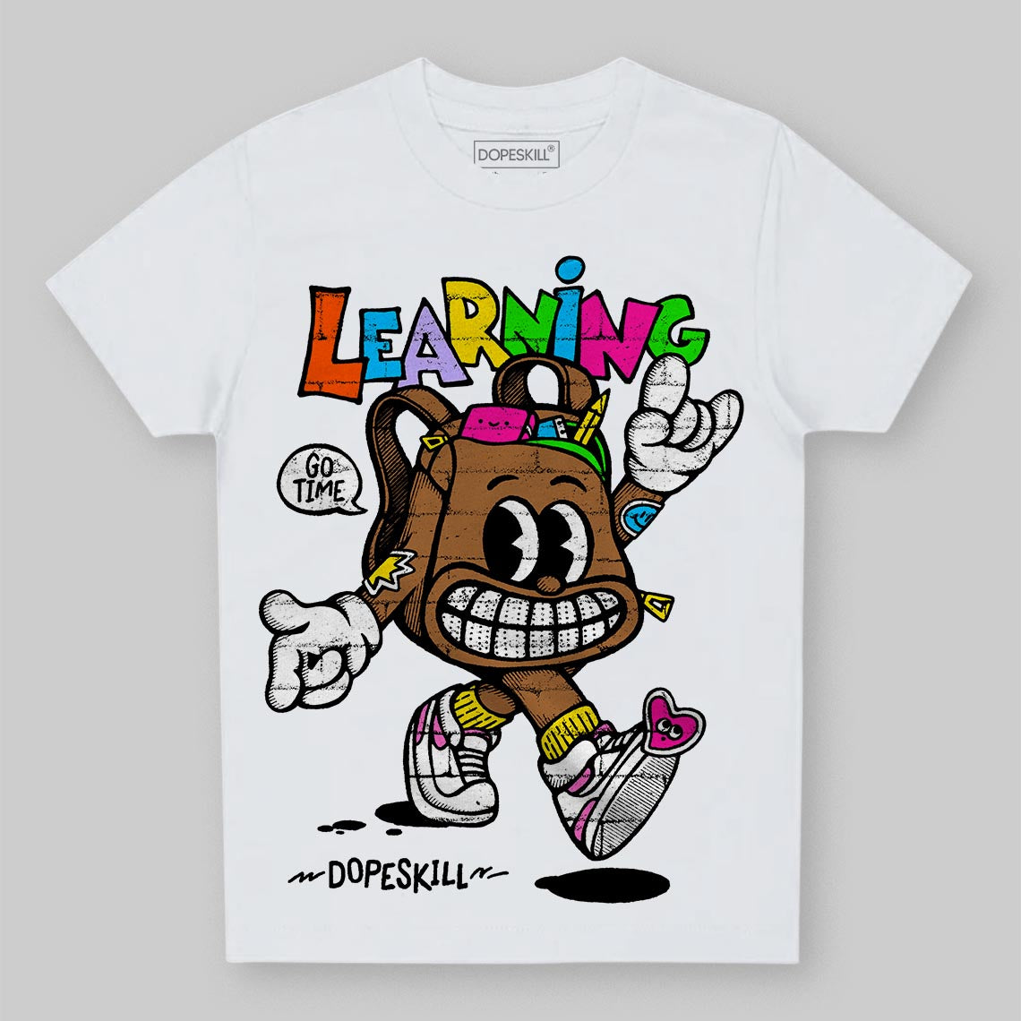Black and White Sneakers DopeSkill Toddler Kids T-shirt Learning Graphic Streetwear - White