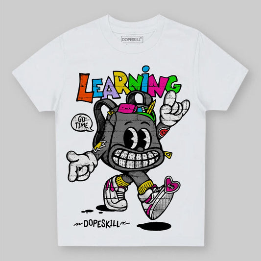 Grey Sneakers DopeSkill Toddler Kids T-shirt Learning Graphic Streetwear - White