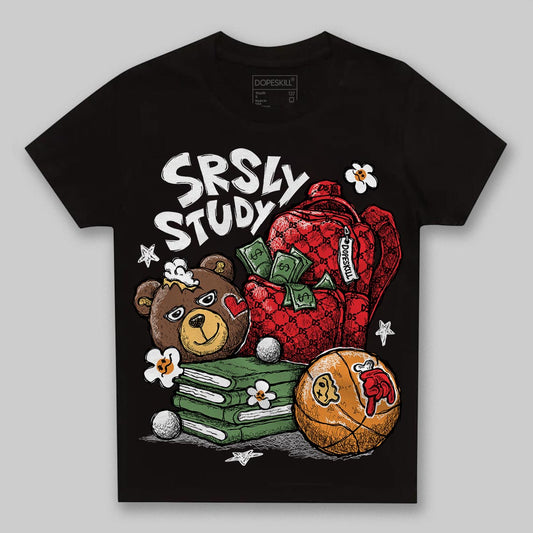 Black and White Sneakers DopeSkill Toddler Kids T-shirt SRSLY Study Graphic Streetwear - black
