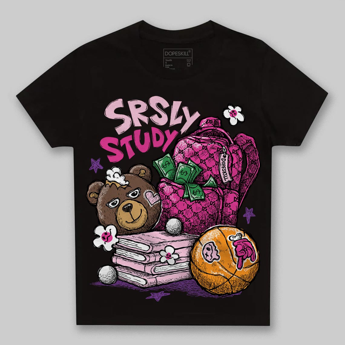 Pink Sneakers DopeSkill Toddler Kids T-shirt SRSLY Study Graphic Streetwear - Black
