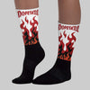 Brick By Brick 4s DopeSkill Sublimated Sock FIRE Graphic