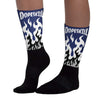 Rare Air Deep Royal Blue 1s DopeSkill Sublimated Sock FIRE Graphic