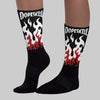 Black Toe Reimagined 1s DopeSkill Sublimated Sock FIRE Graphic
