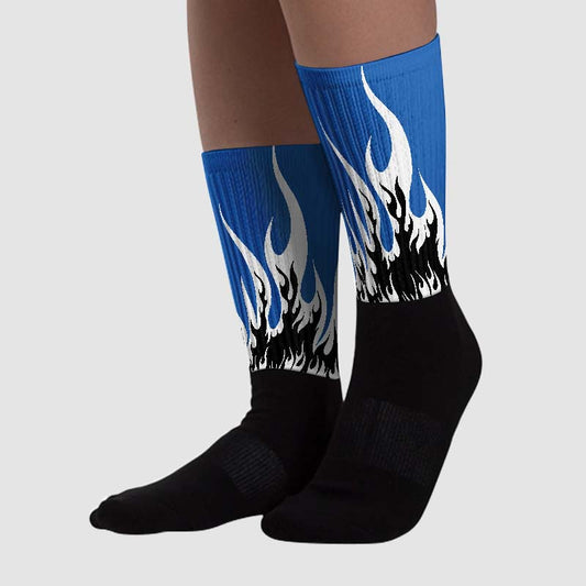 Space Jam 11s DopeSkill Sublimated Socks FIRE Graphic