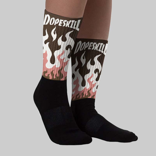 Baroque Brown 1s DopeSkill Sublimated Sock FIRE Graphic