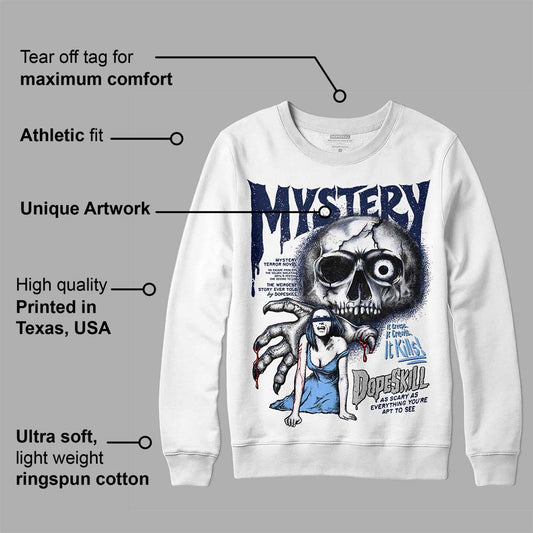 Midnight Navy 5s DopeSkill Sweatshirt Mystery Ghostly Grasp Graphic