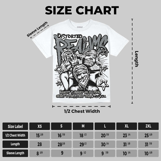 Cool Grey 9s DopeSkill Oversize Print T-Shirt Distorted Realms Graphic
