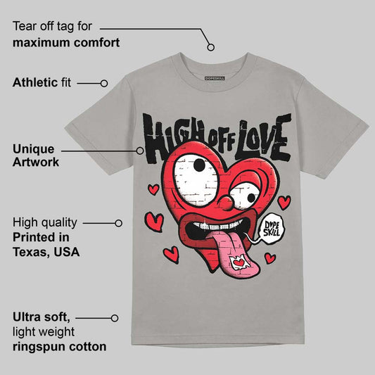 Grey Collection DopeSkill Grey T-shirt High Off Love Graphic
