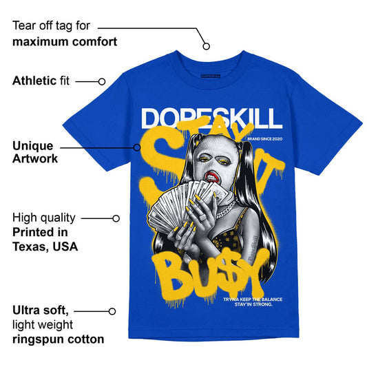 Laney 14s DopeSkill Varsity Royal T-shirt Stay It Busy Graphic