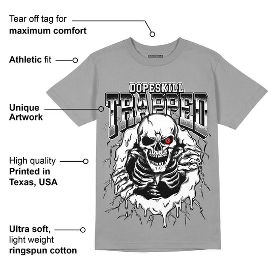 AJ 9 Particle Grey DopeSkill Particle Grey T-shirt Trapped Halloween Graphic