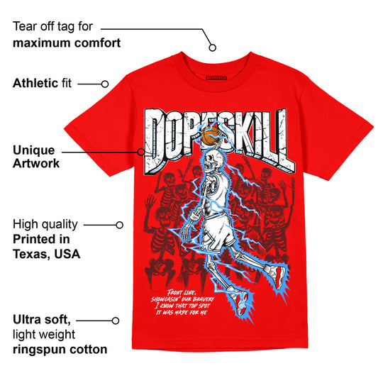 Cherry 11s DopeSkill Varsity Red T-shirt Thunder Dunk Graphic