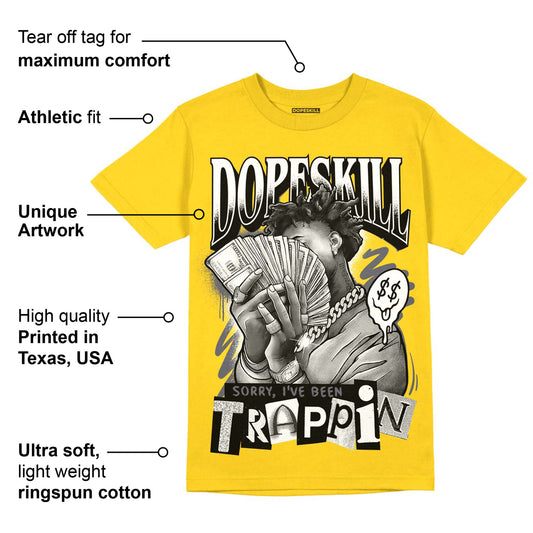 Lightning 4s DopeSkill Tour Yellow T-shirt Sorry I've Been Trappin Graphic