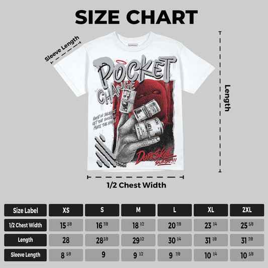 White Cement 4s DopeSkill Oversize Print T-Shirt Pocket Change Graphic