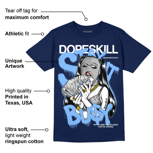 Midnight Navy 5s DopeSkill Navy T-Shirt Stay It Busy Graphic