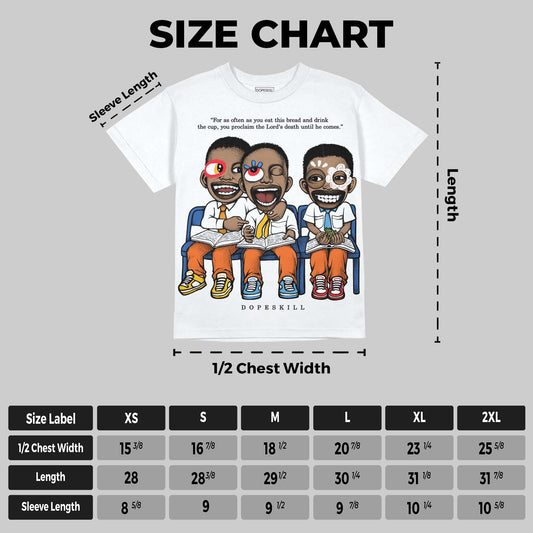 Orange Black White DopeSkill Oversize Print T-Shirt First Sunday Graphic