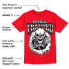 AJ 4 Red Thunder DopeSkill Red T-shirt Trapped Halloween Graphic