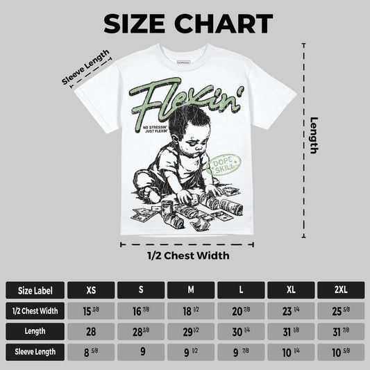 Seafoam 4s DopeSkill Oversize Print T-Shirt Flexin' Graphic