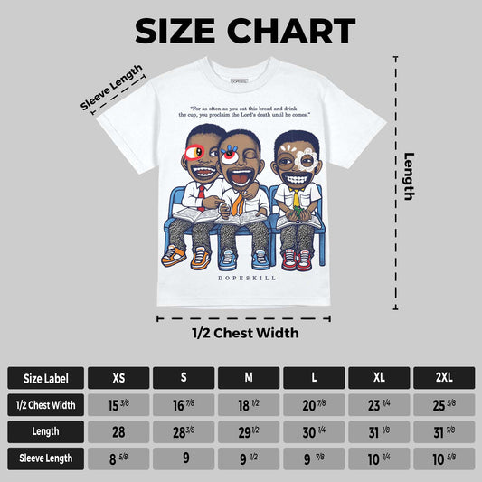 Midnight Navy 3s DopeSkill Oversize Print T-Shirt First Sunday Graphic