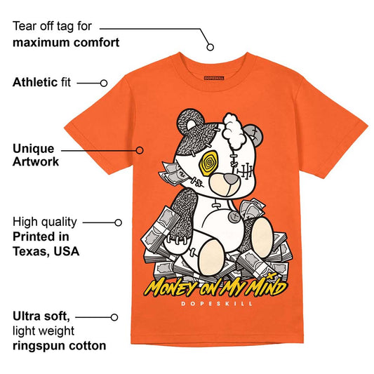 Georgia Peach 3s DopeSkill Orange T-shirt MOMM Bear Graphic