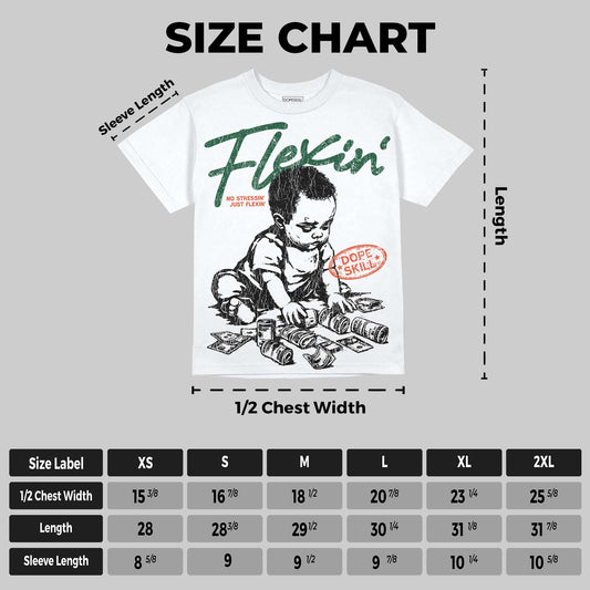 Dunk Team Dark Green Orange DopeSkill Oversize Print T-Shirt Flexin' Graphic