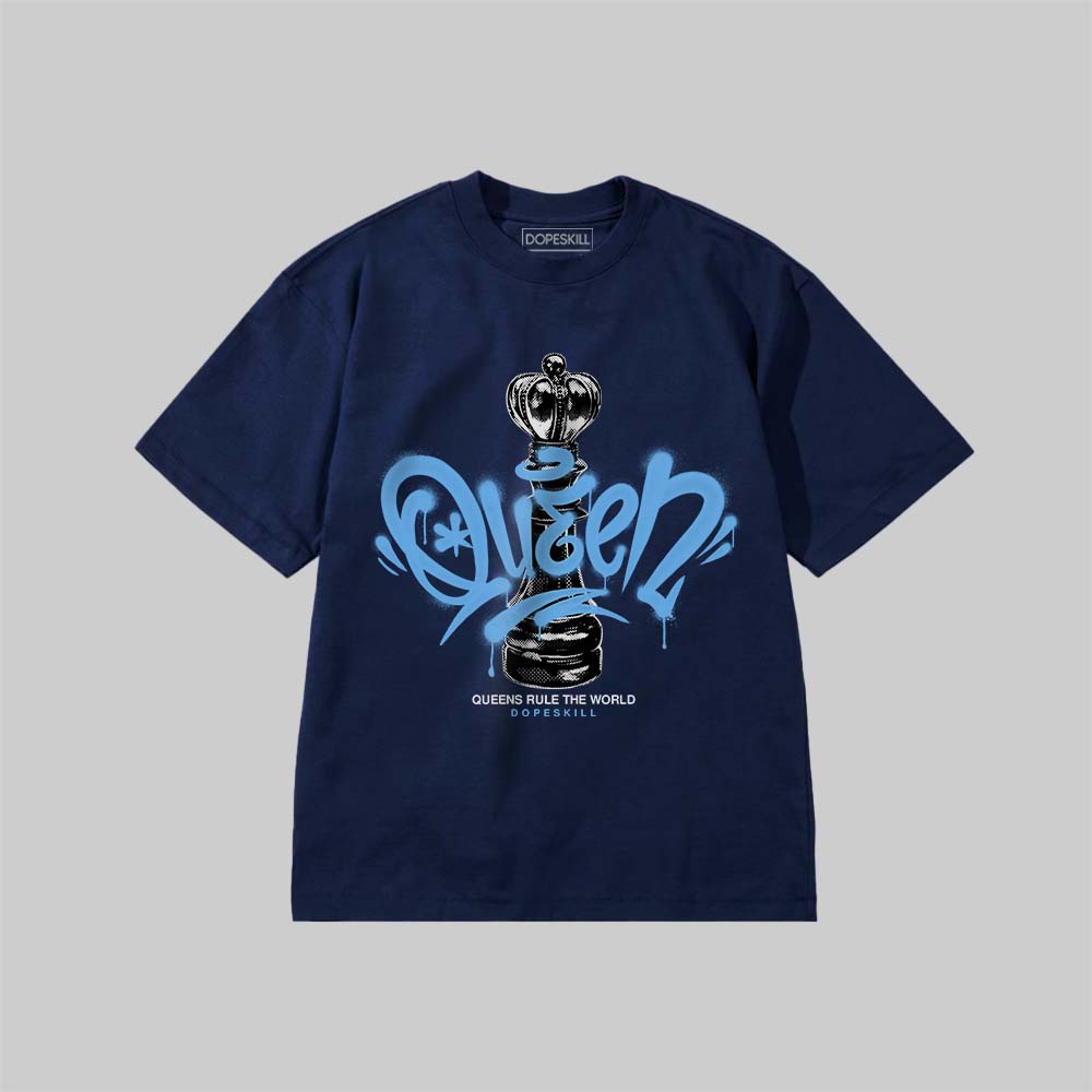 Queen Chess DopeSkill Premium T-shirt Streetwear- Navy