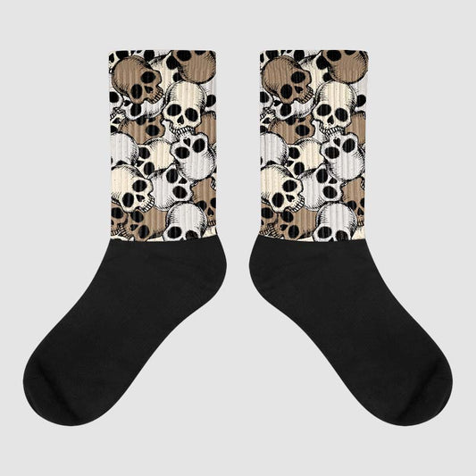 Jordan 5 SE “Sail” DopeSkill Sublimated Socks Drawn Skulls Graphic Streetwear
