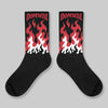 Bred 11s DopeSkill Sublimated Sock FIRE Graphic
