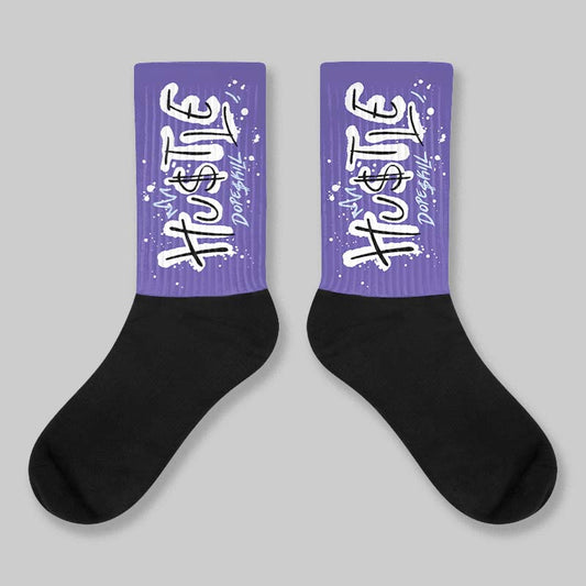 Grape 5s DopeSkill Sublimated Sock Hustle Graphic