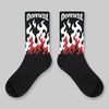 Black Toe Reimagined 1s DopeSkill Sublimated Sock FIRE Graphic