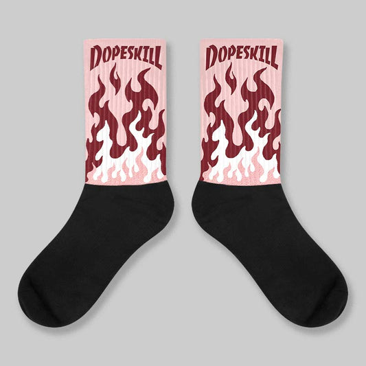 VALENTINE'S Day 3s DopeSkill Sublimated Sock FIRE Graphic