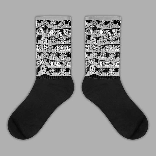 Jordan 1 Low OG “Shadow” DopeSkill Sublimated Socks Love Graphic Streetwear