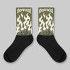 Medium Olive 3s DopeSkill Sublimated Sock FIRE Graphic