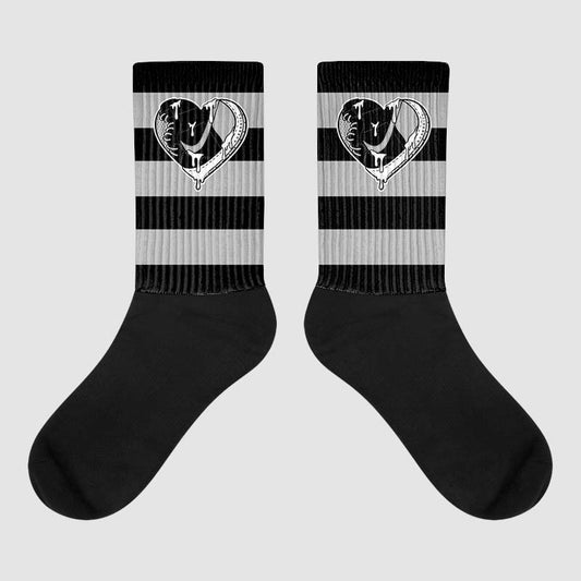 Jordan 1 Low OG “Shadow” DopeSkill Sublimated Socks Horizontal Stripes Graphic Streetwear