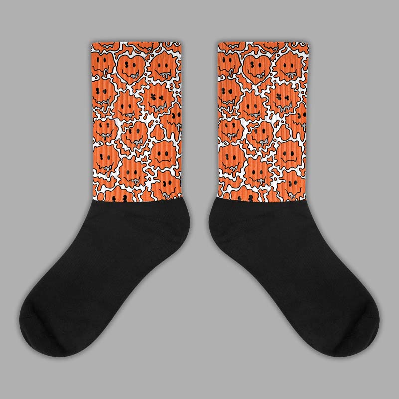 Jordan 3 Georgia Peach DopeSkill Sublimated Socks Slime Graphic Streetwear
