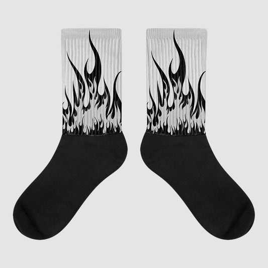 Jordan 3 “Off Noir” DopeSkill Sublimated Socks FIRE Graphic Streetwear