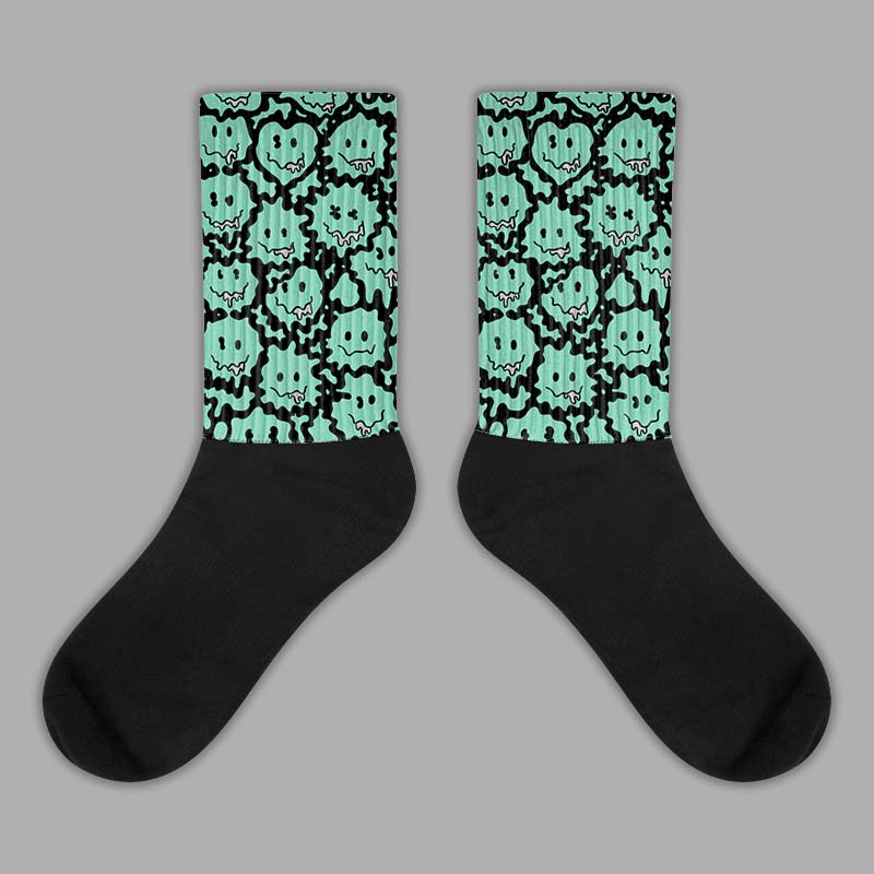 Jordan 3 "Green Glow" DopeSkill Sublimated Socks Slime Graphic Streetwear